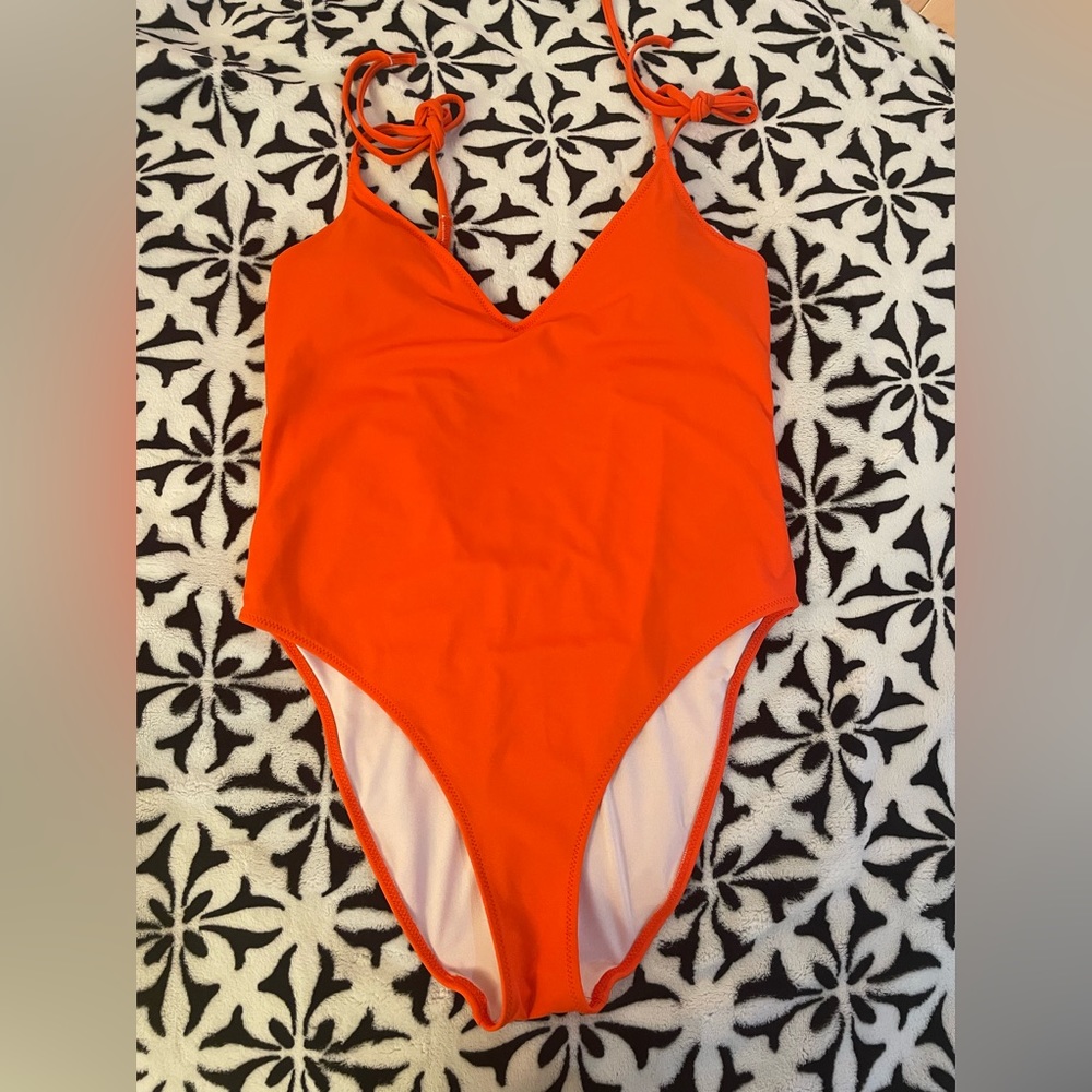 Pink line swimsuit from Victoria's Secret size 10 orange color